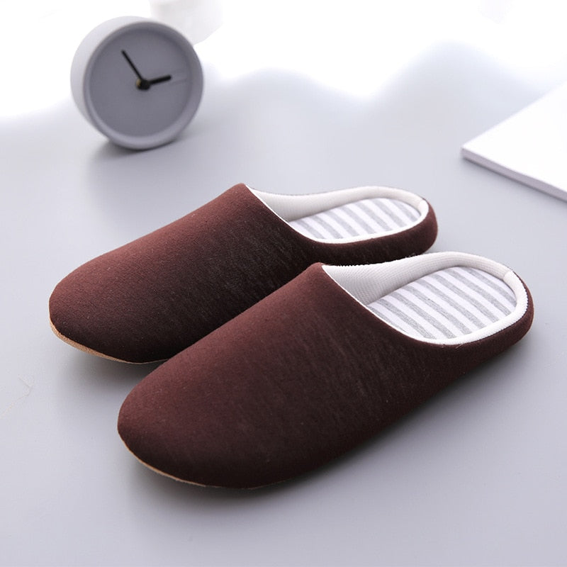 Chinelos Unissex de Algodão Macios para o Inverno  e de Uso Doméstico - Lavvig 