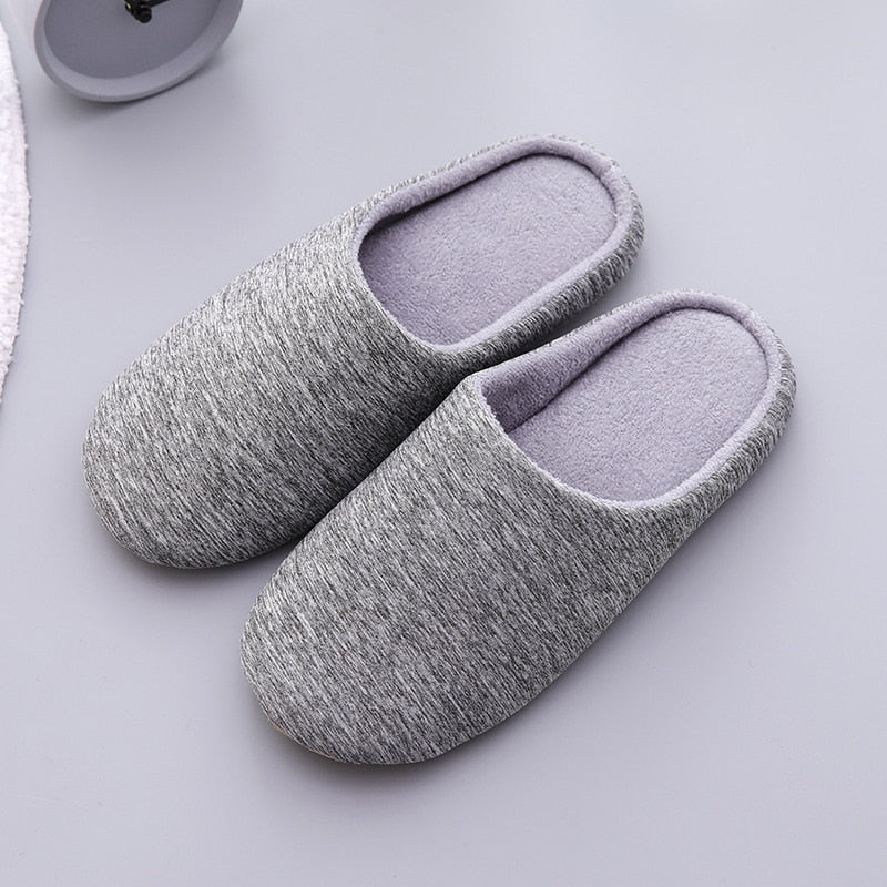 Chinelos Unissex de Algodão Macios para o Inverno  e de Uso Doméstico - Lavvig 