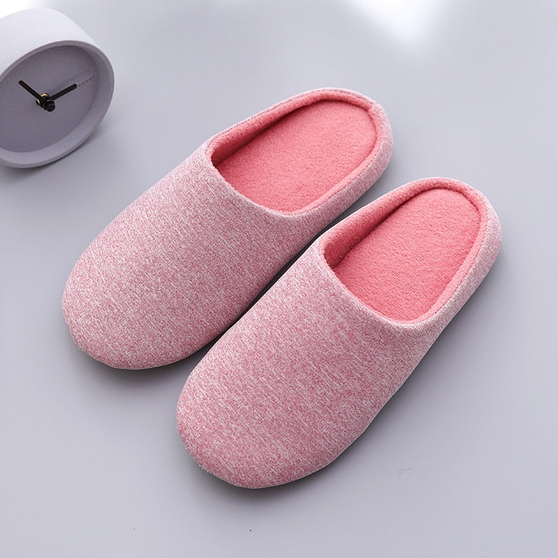 Chinelos Unissex de Algodão Macios para o Inverno  e de Uso Doméstico - Lavvig 