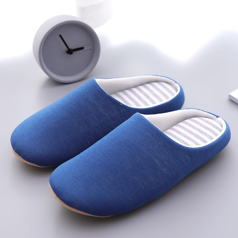 Chinelos Unissex de Algodão Macios para o Inverno  e de Uso Doméstico - Lavvig 