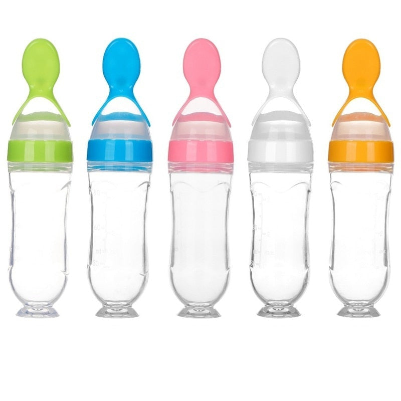 Colher de bebê alimentador de mamadeira, conta-gotas de silicone para alimentação e remédios - Lavvig 