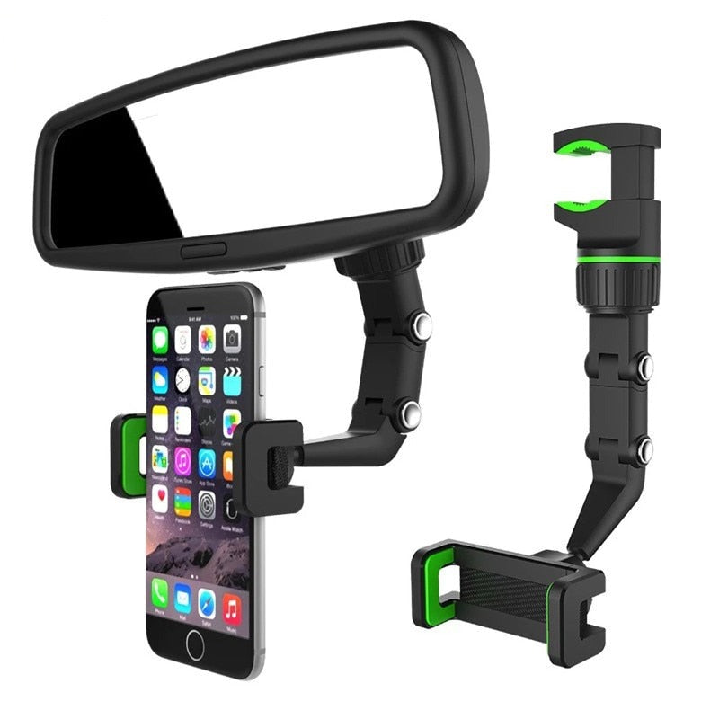 Suporte de telefone para carro  com suporte giratório de 360 graus e espelho retrovisor - Lavvig 