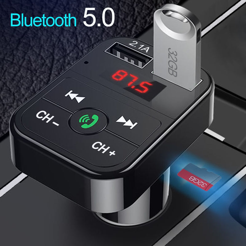 Receptor de áudio mãos-livres sem fio Bluetooth 5.0 FM para carro - Lavvig 