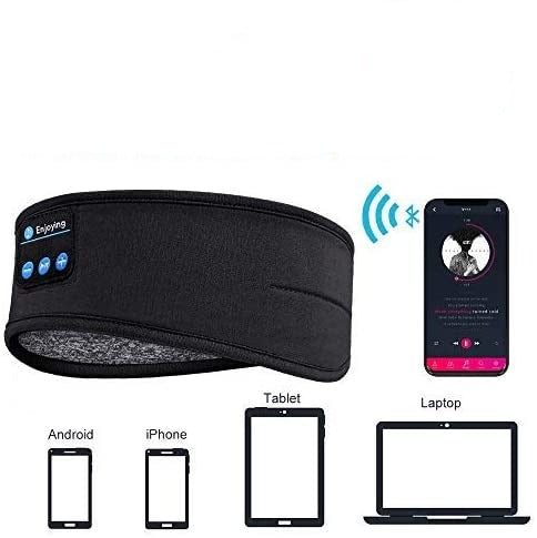 Fones de ouvido Headband sem fio Bluetooth para dormir macia elástica e  confortável - Lavvig 