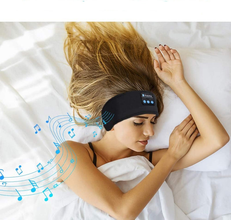 Fones de ouvido Headband sem fio Bluetooth para dormir macia elástica e  confortável - Lavvig 