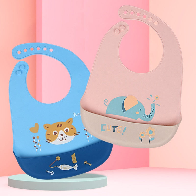 Babadores de silicone à prova d'água de para alimentar Bebês - Lavvig 