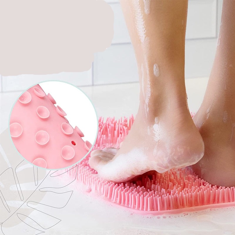 Massageador e esfregador de pés e costas de silicone antiderrapante - Lavvig 