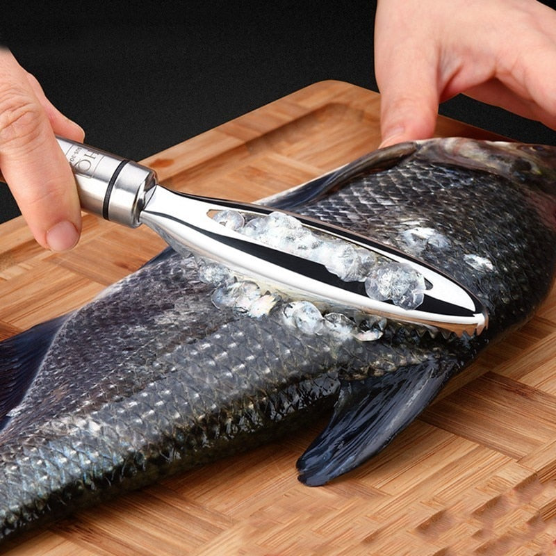Raspador Prático de Aço Inoxidável de Escamas de Peixes - Lavvig 