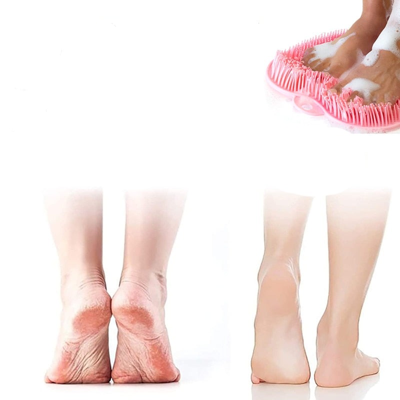Massageador e esfregador de pés e costas de silicone antiderrapante - Lavvig 