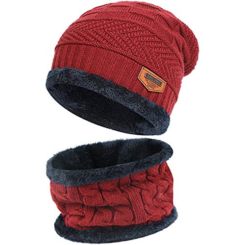 Gorro de Lã Unissex , Luvas grossas e Máscara Protetora Pescoço e nariz  Balaclava Bonnet - Lavvig 