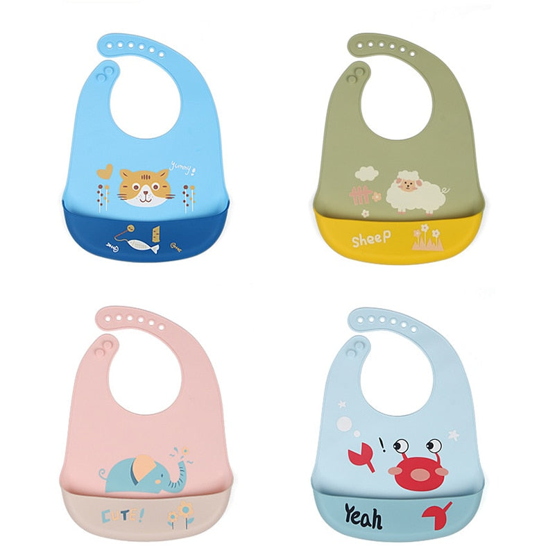 Babadores de silicone à prova d'água de para alimentar Bebês - Lavvig 