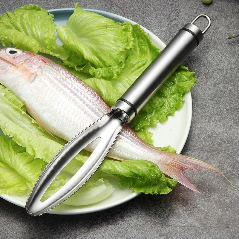 Raspador Prático de Aço Inoxidável de Escamas de Peixes - Lavvig 