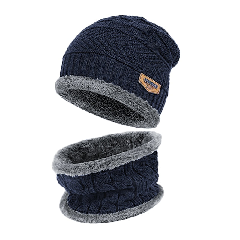Gorro de Lã Unissex , Luvas grossas e Máscara Protetora Pescoço e nariz  Balaclava Bonnet - Lavvig 