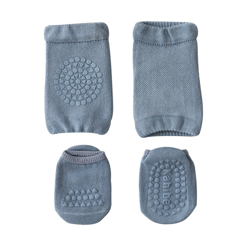 Conjunto de Meias e Joelheiras Antiderrapantes para Bebês - Lavvig 